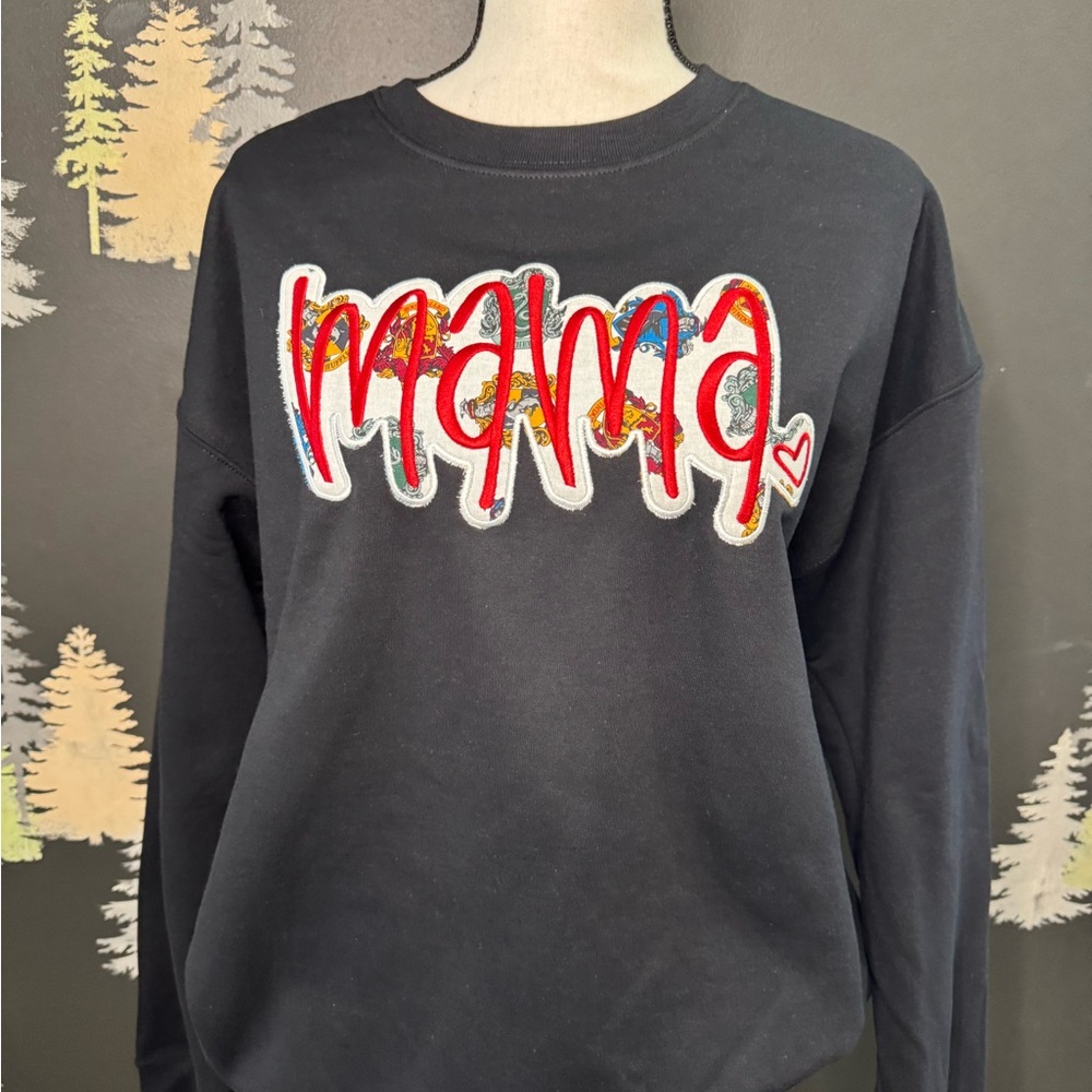 Black 'Mama' Graphic Sweatshirt Harry Potter Underneath Mama